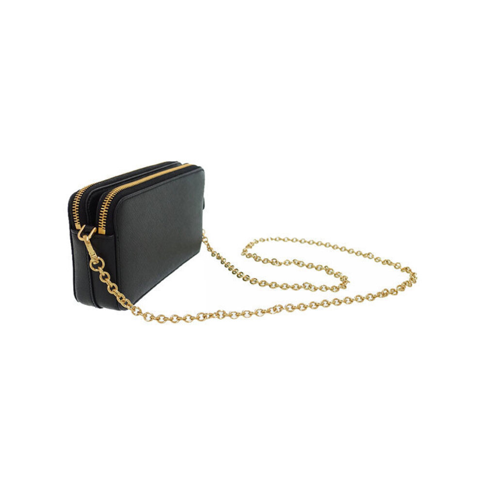 Prada hardware tone Saffiano shoulder gold bag leather chain
